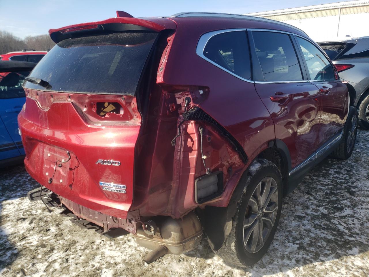 2021 Honda CR-V VIN 7FART6H94ME008327 Copart auction photo, front end / rear end damage thumbnail 3