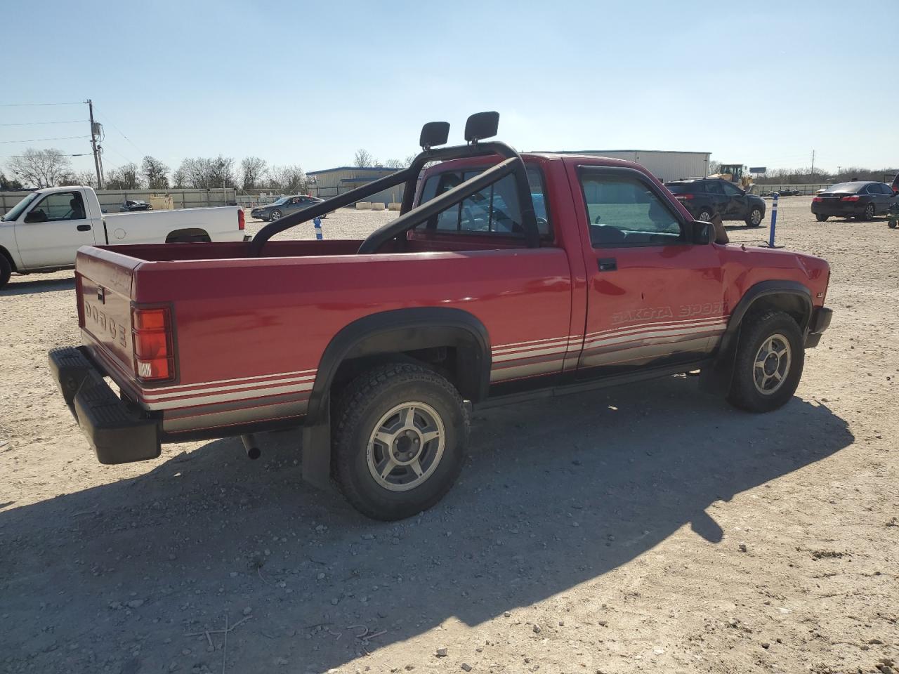 1989 Dodge Dakota VIN 1B7GG66X6KS127702 Copart auction photo, front end / side damage thumbnail 3