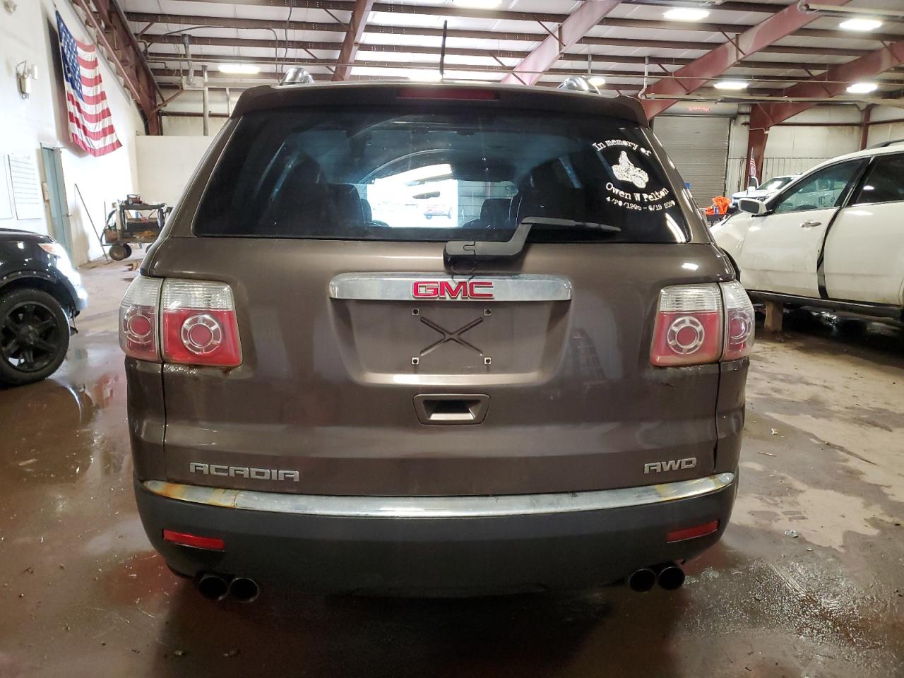 2007 GMC Acadia VIN 1GKEV23757J136161 Copart auction photo, side / front end damage thumbnail 6
