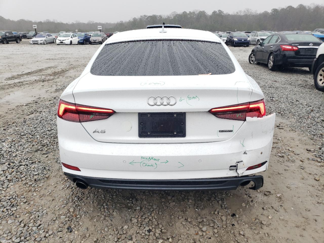 2019 Audi A5 VIN WAUENCF59KA050630 Copart auction photo, rear end / minor dent/scratches damage thumbnail 6