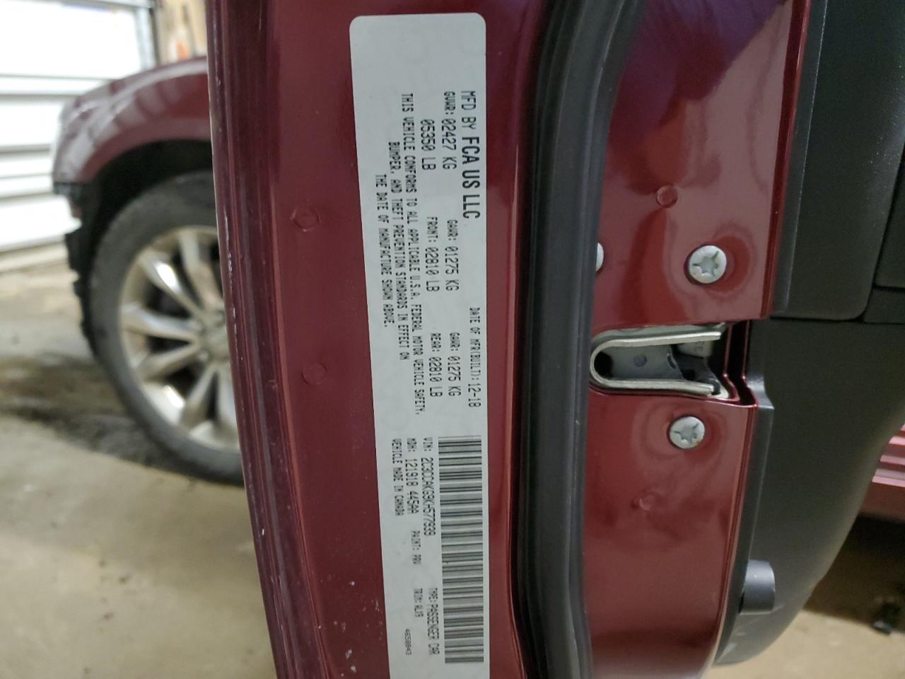 2019 Chrysler 300 VIN 2C3CCAKG9KH577939 Copart auction photo, front end damage thumbnail 13
