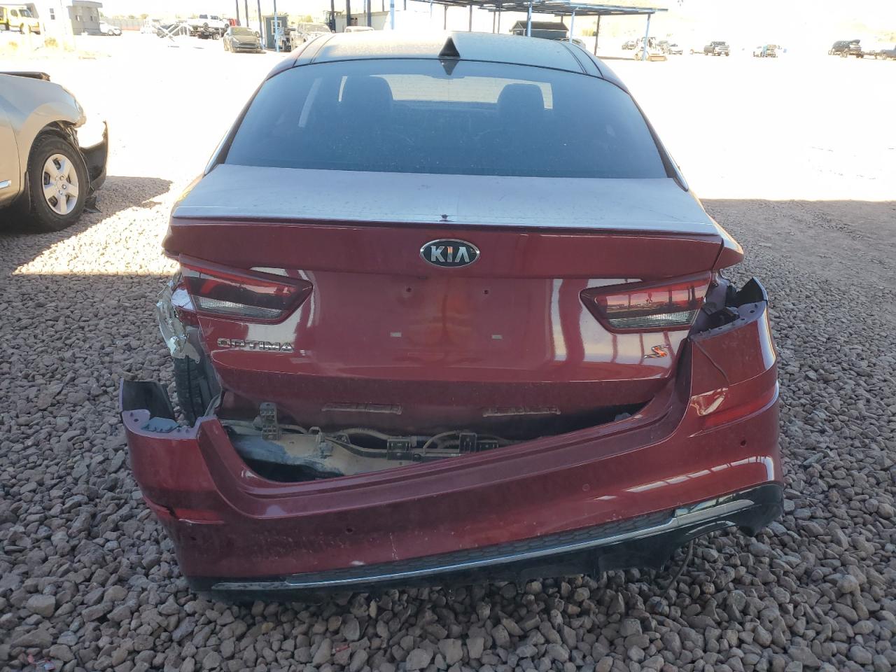 2019 KIA Optima VIN 5XXGT4L39KG356712 Copart auction photo, rear end damage thumbnail 6