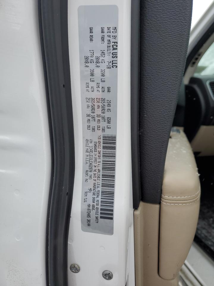 2018 Dodge Durango VIN 1C4RDJEG9JC462970 Copart auction photo, front end damage thumbnail 13