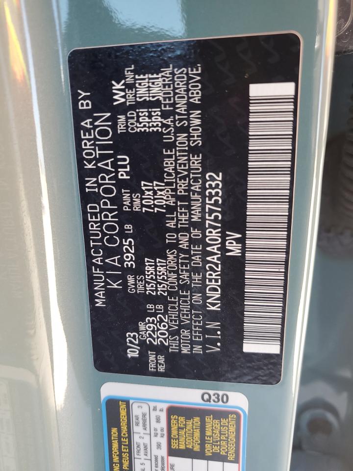 2024 KIA Seltos VIN KNDER2AA0R7575332 Copart auction photo, water/flood damage thumbnail 14