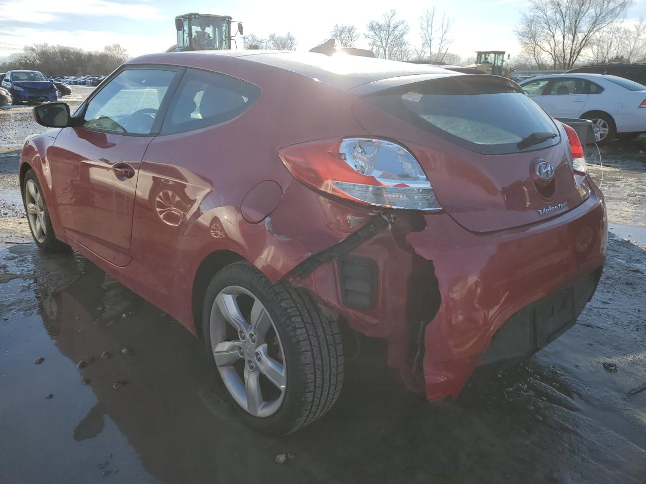 2015 Hyundai Veloster VIN KMHTC6ADXFU233700 Copart auction photo, rear end damage thumbnail 2