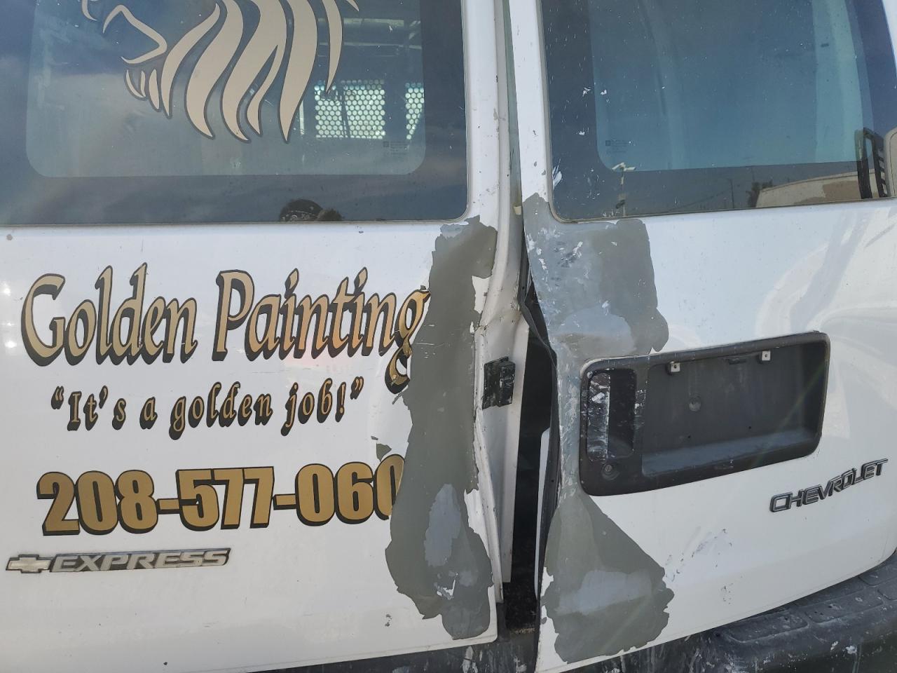 2006 Chevrolet Express VIN 1GCFG15XX61159595 Copart auction photo, front end / undercarriage damage thumbnail 10