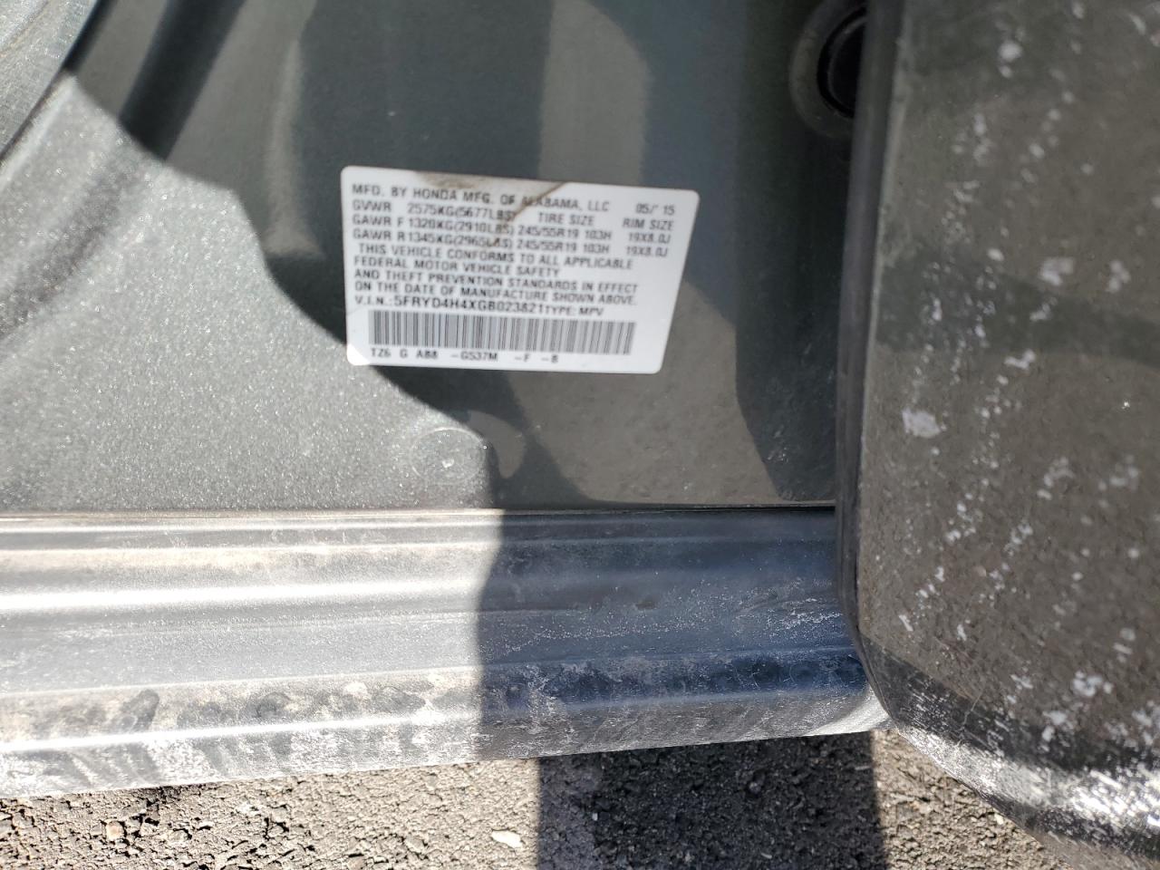 2016 Acura MDX VIN 5FRYD4H4XGB023821 Copart auction photo, undercarriage / mechanical damage thumbnail 12