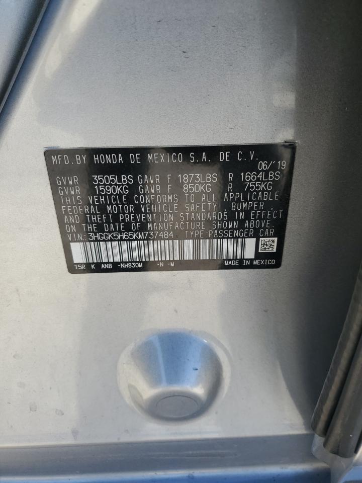 2019 Honda Fit VIN 3HGGK5H65KM737484 Copart auction photo, front end / minor dent/scratches damage thumbnail 14