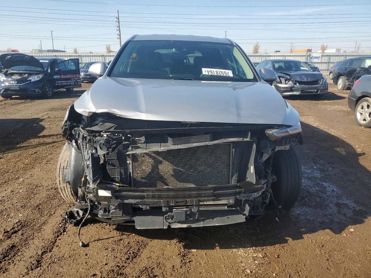 2020 Hyundai Santa Fe VIN 5NMS3CAD8LH237701 Copart auction photo, front end / minor dent/scratches damage thumbnail 5