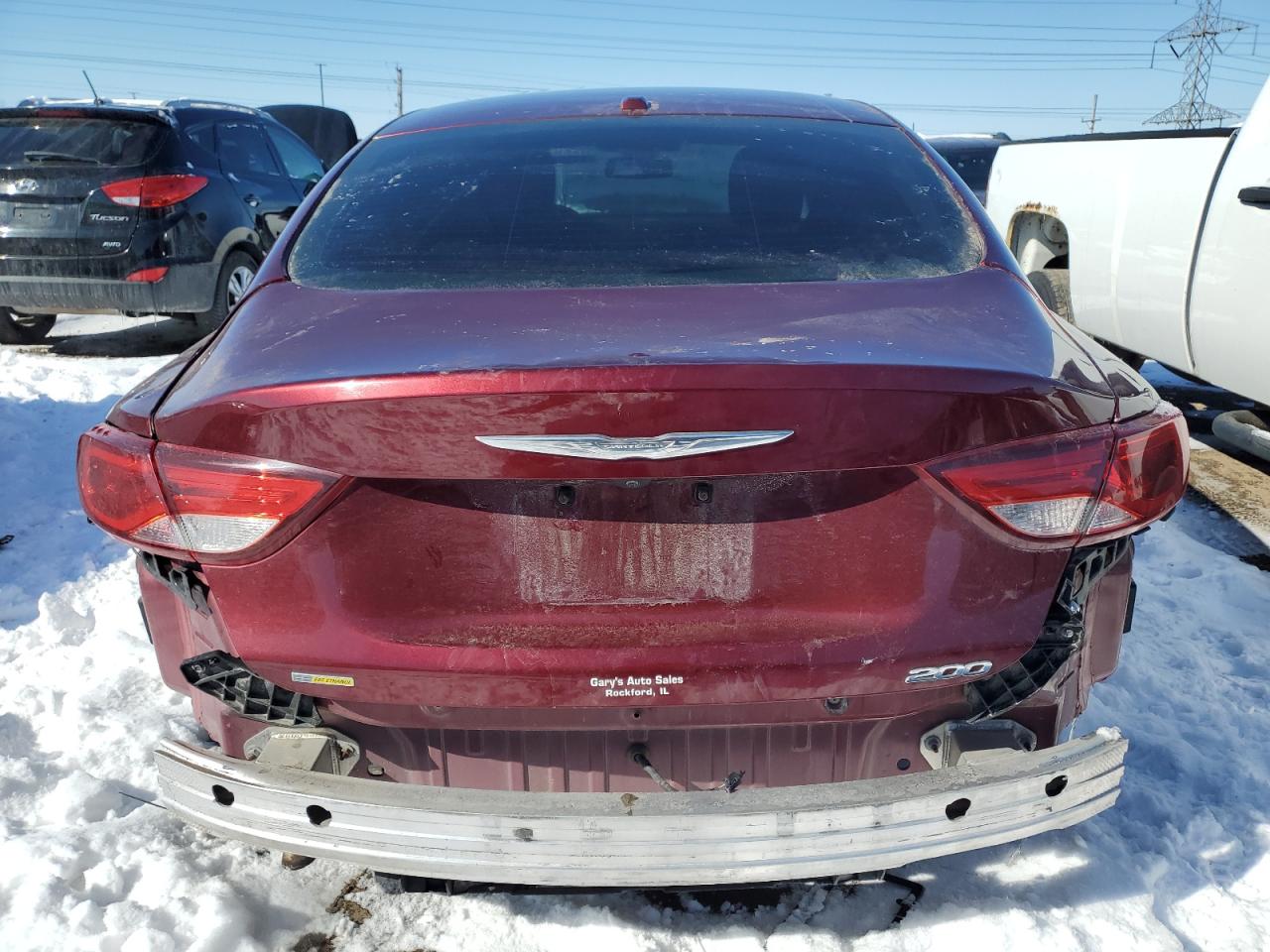 2015 Chrysler 200 VIN 1C3CCCAB1FN745426 Copart auction photo, rear end / side damage thumbnail 6