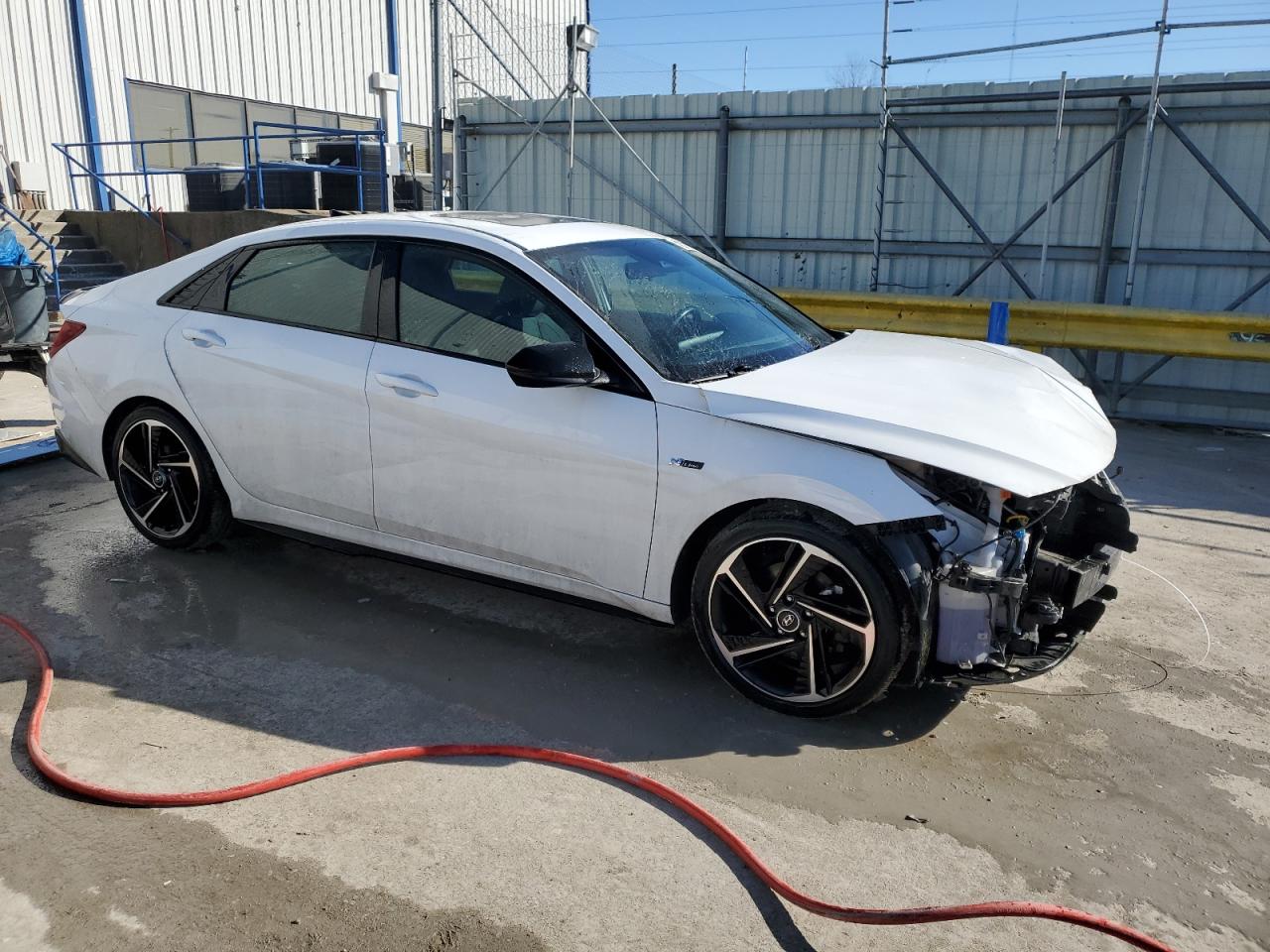 2023 Hyundai Elantra VIN KMHLR4AFXPU537308 Copart auction photo, front end damage thumbnail 4