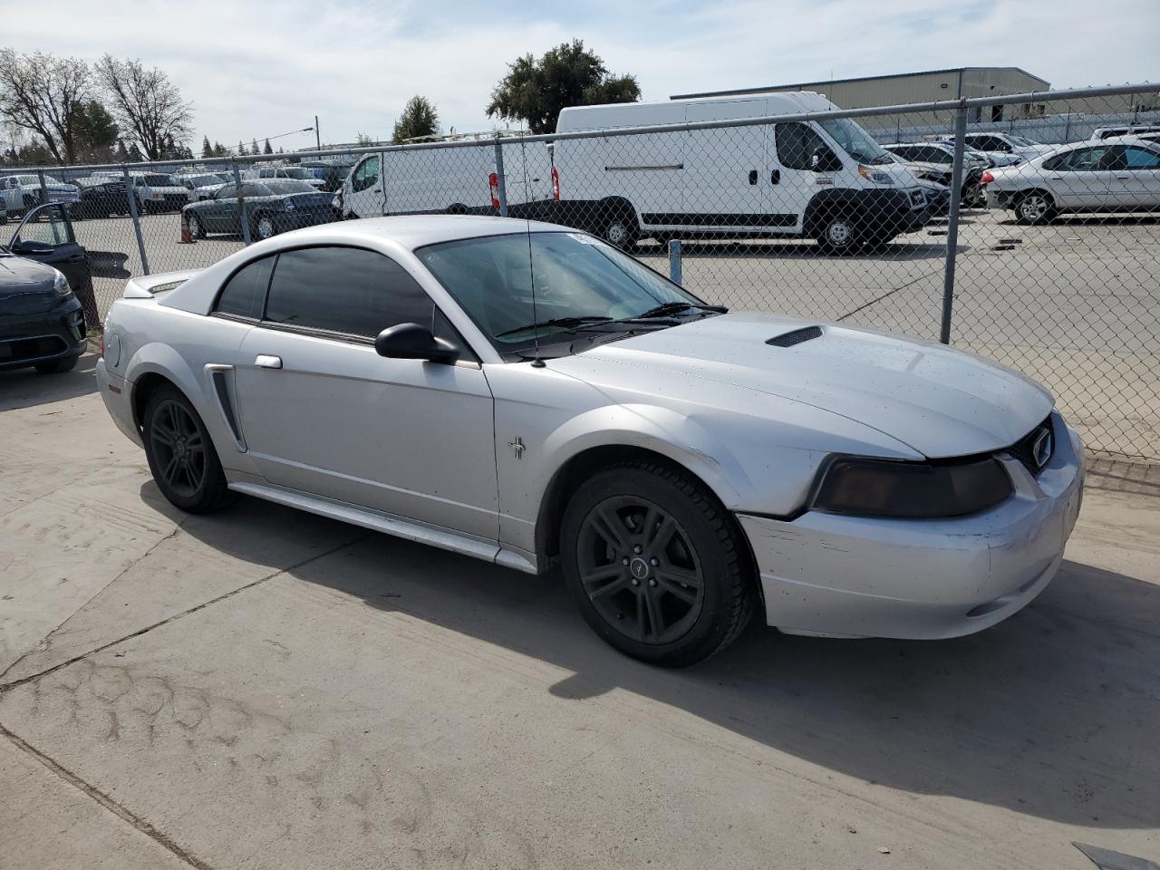 2002 Ford Mustang VIN 1FAFP40422F173699 Copart auction photo, side / front end damage thumbnail 4