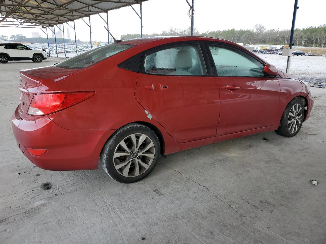 2017 Hyundai Accent VIN KMHCT4AE6HU374019 Copart auction photo, front end / side damage thumbnail 3