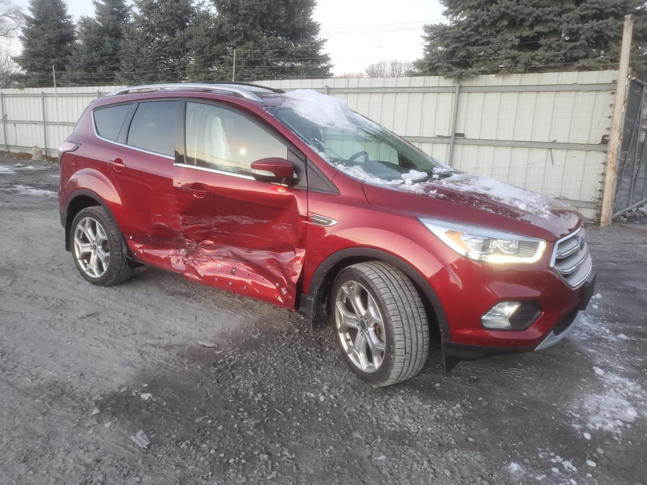 2018 Ford Escape VIN 1FMCU9J94JUC43853 Copart auction photo, side damage thumbnail 4