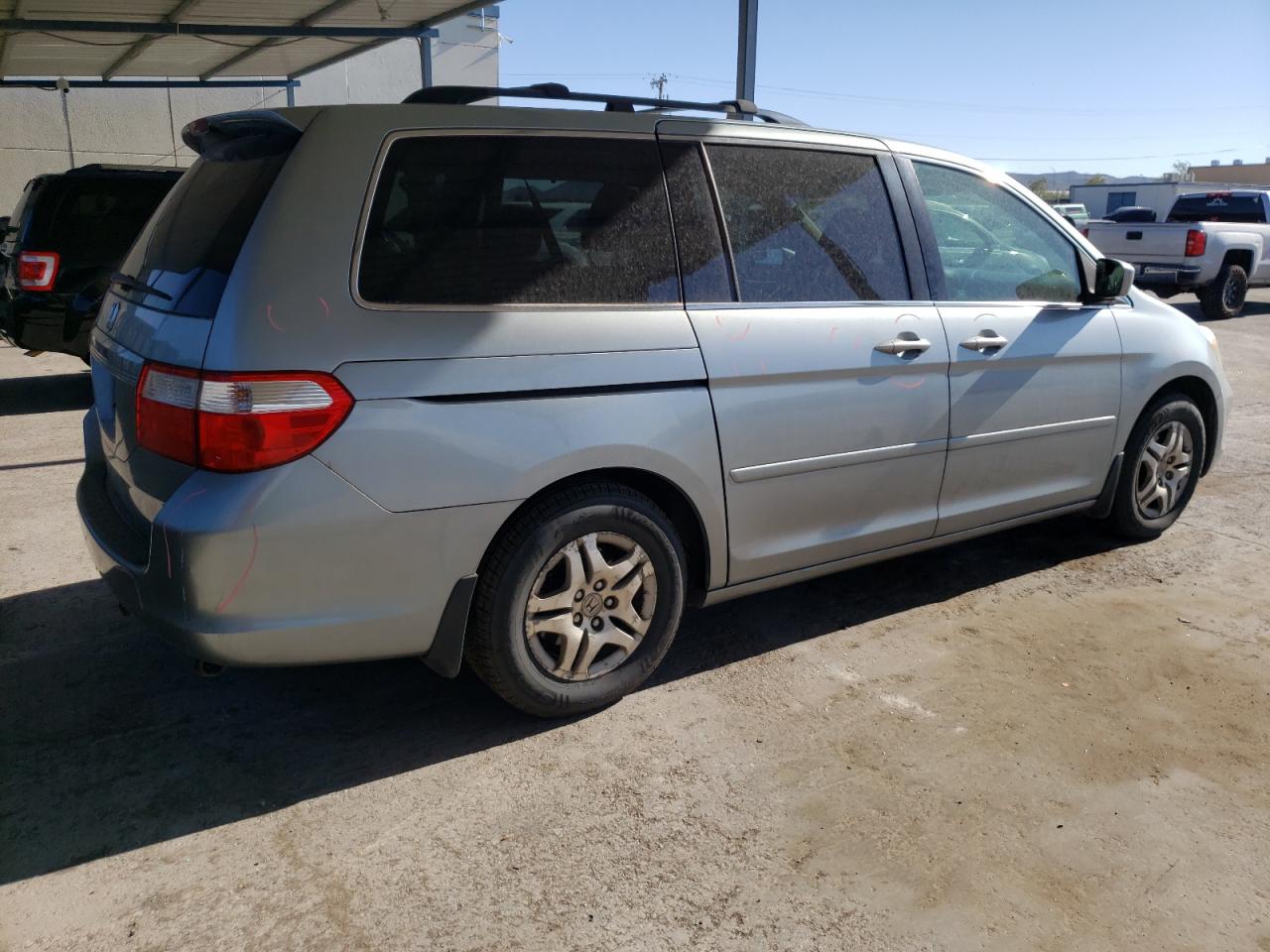 2007 Honda Odyssey VIN 5FNRL38487B129414 Copart auction photo, front end / minor dent/scratches damage thumbnail 3