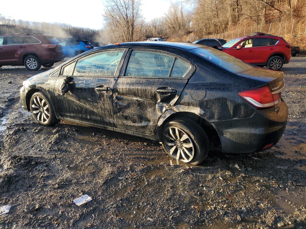 2015 Honda Civic VIN 19XFB2F97FE240619 Copart auction photo, all over damage thumbnail 2