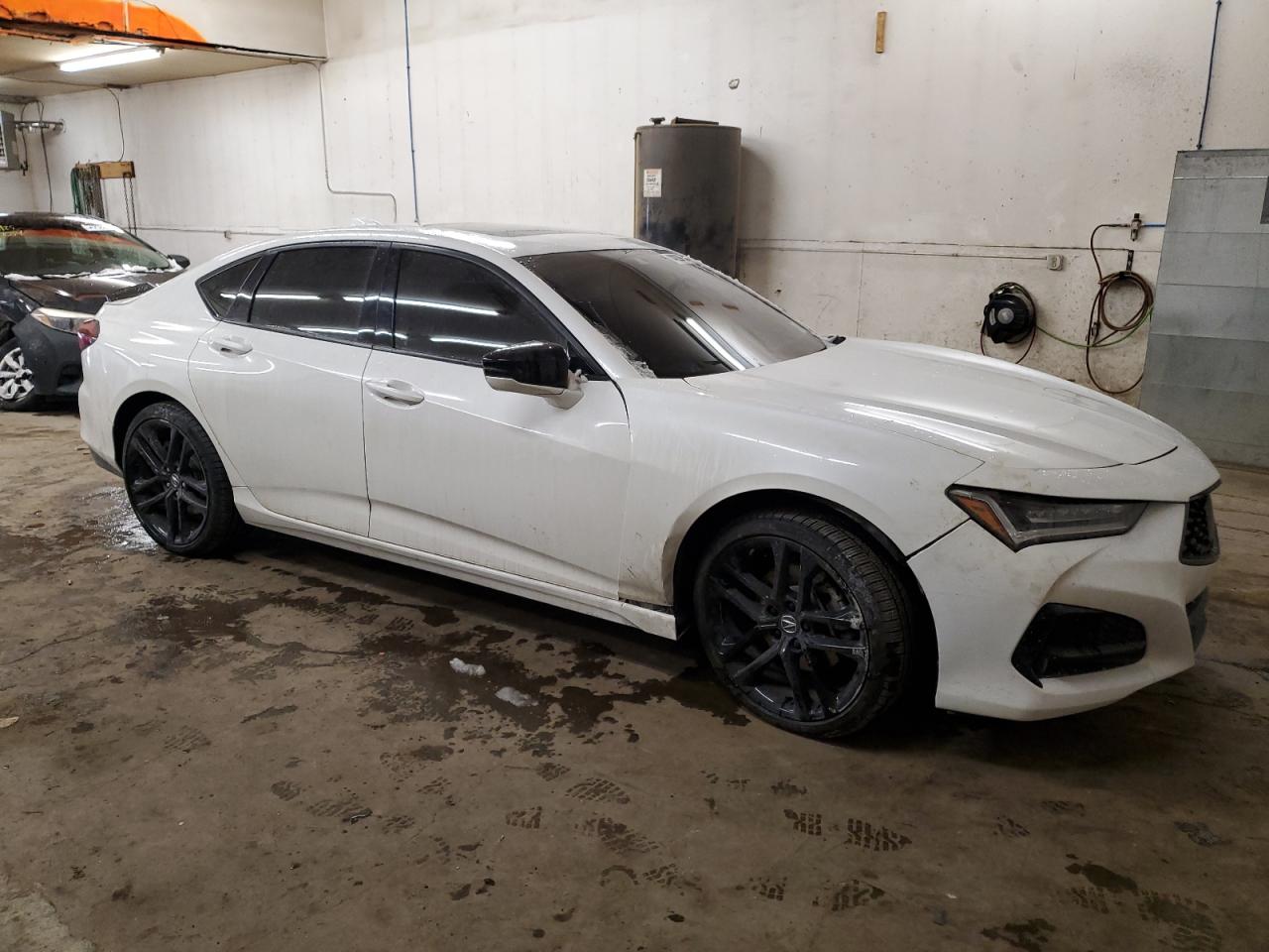 2021 Acura TLX VIN 19UUB6F54MA010159 Copart auction photo, undercarriage / front end damage thumbnail 4