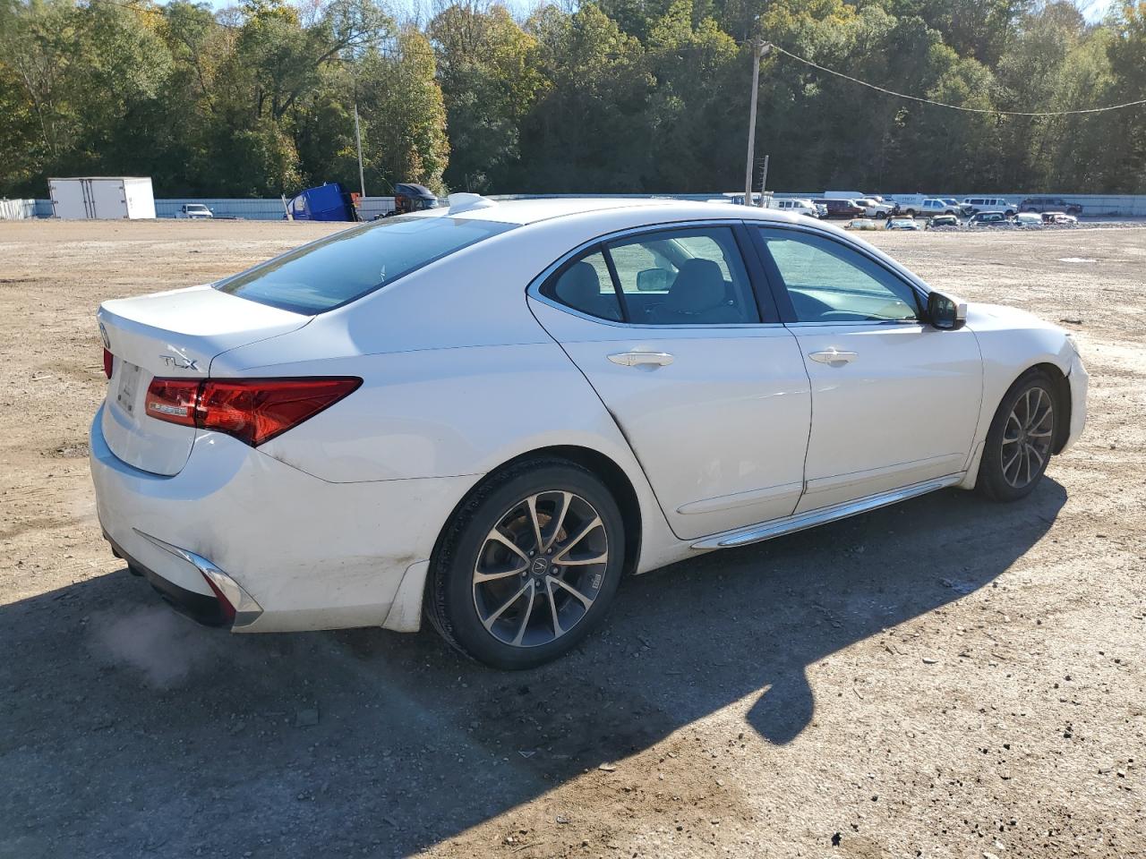 2018 Acura TLX VIN 19UUB2F57JA004599 Copart auction photo, side / front end damage thumbnail 3