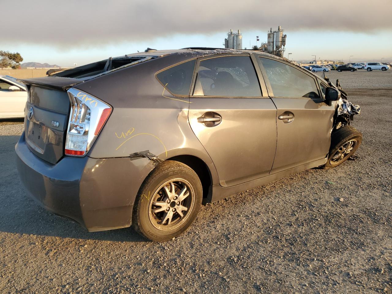 2010 Toyota Prius VIN JTDKN3DU6A0054672 Copart auction photo, rollover damage thumbnail 3
