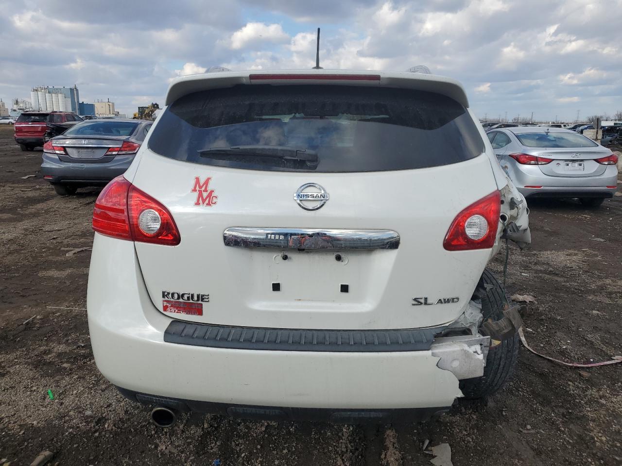 2011 Nissan Rogue VIN JN8AS5MV8BW276626 Copart auction photo, rear end damage thumbnail 6