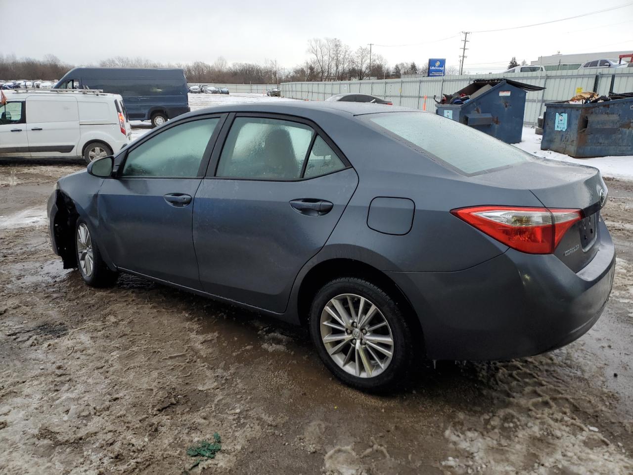 2014 Toyota Corolla VIN 5YFBURHE4EP014692 Copart auction photo, front end / side damage thumbnail 2