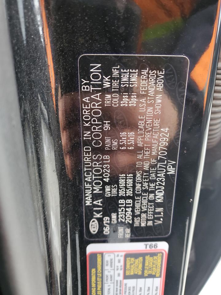 2020 KIA Soul VIN KNDJ23AU7L7079924 Copart auction photo, front end / side damage thumbnail 13