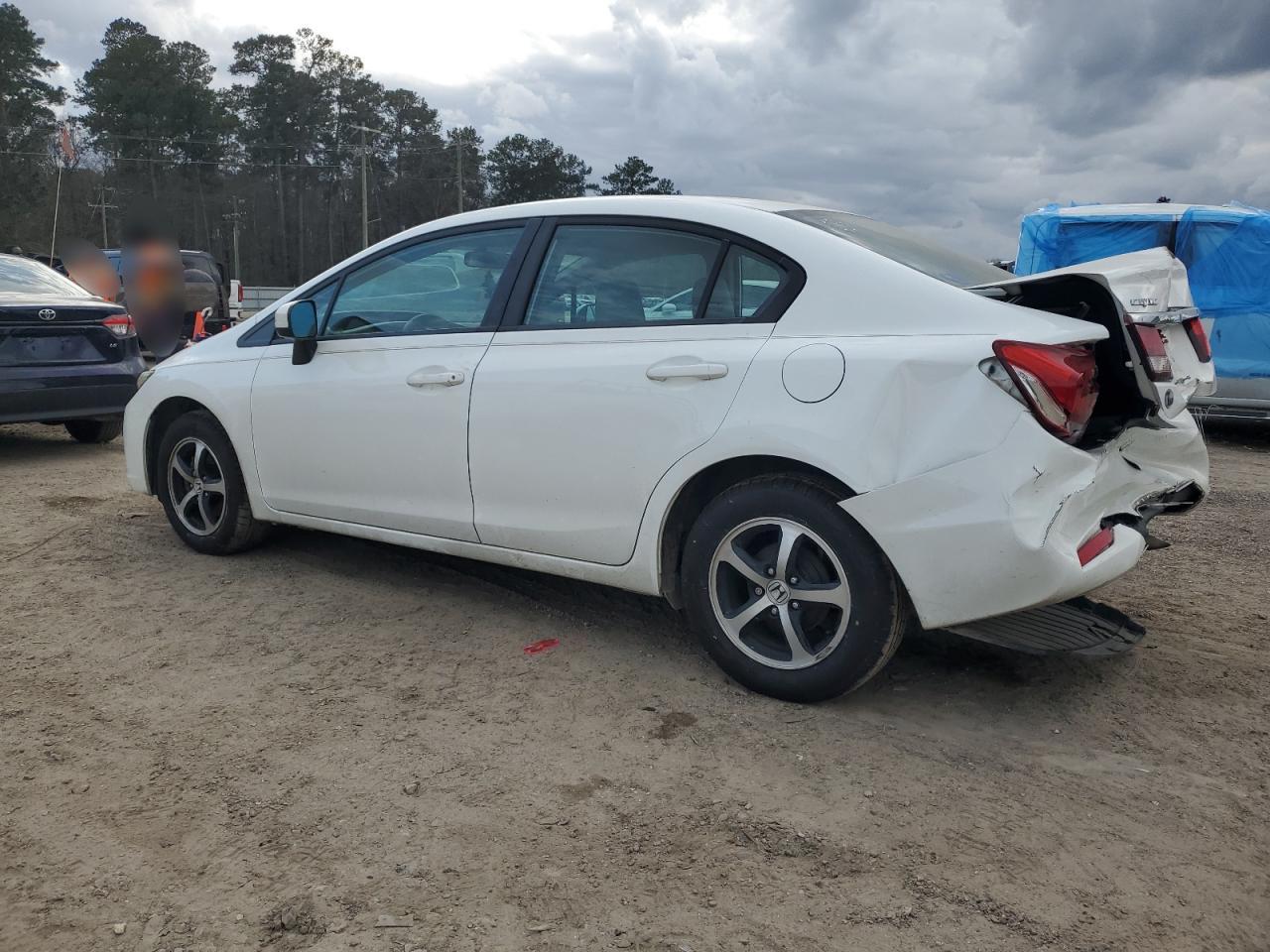 2015 Honda Civic VIN 19XFB2F78FE033848 Copart auction photo, rear end damage thumbnail 2
