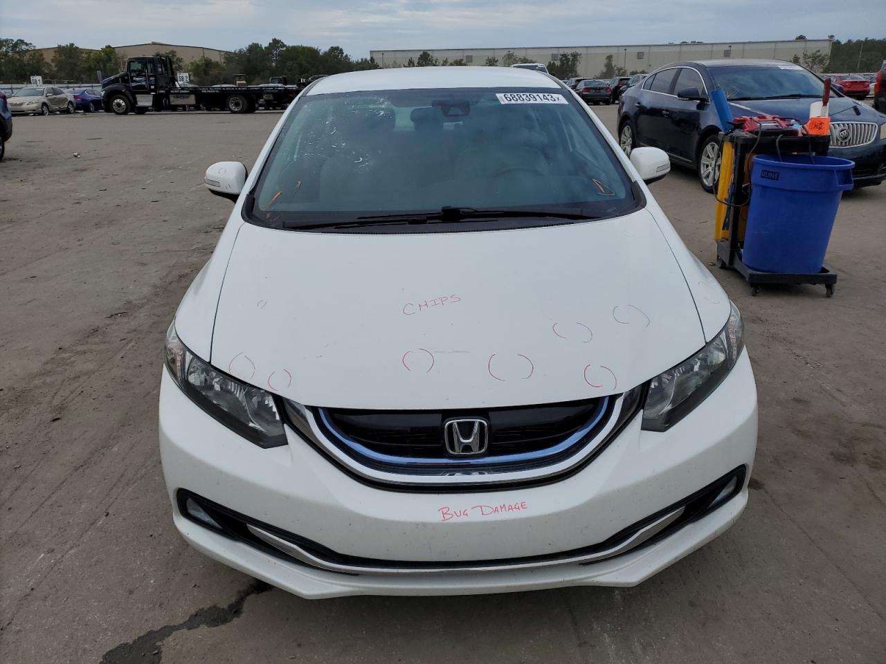 2013 Honda Civic VIN 19XFB4F35DE000053 Copart auction photo, rear end / side damage thumbnail 5