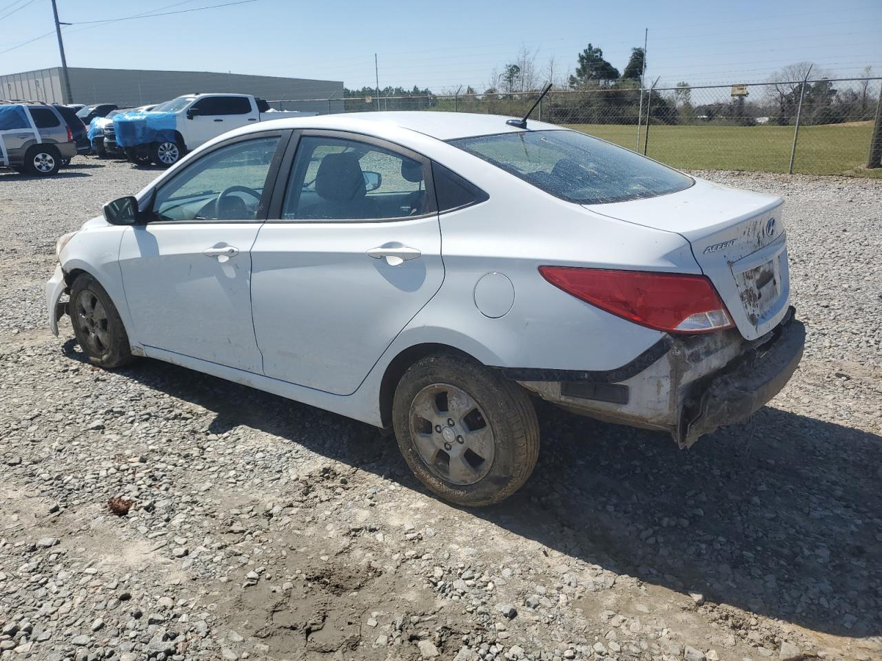 2017 Hyundai Accent VIN KMHCT4AEXHU363606 Copart auction photo, front end / rear end damage thumbnail 2