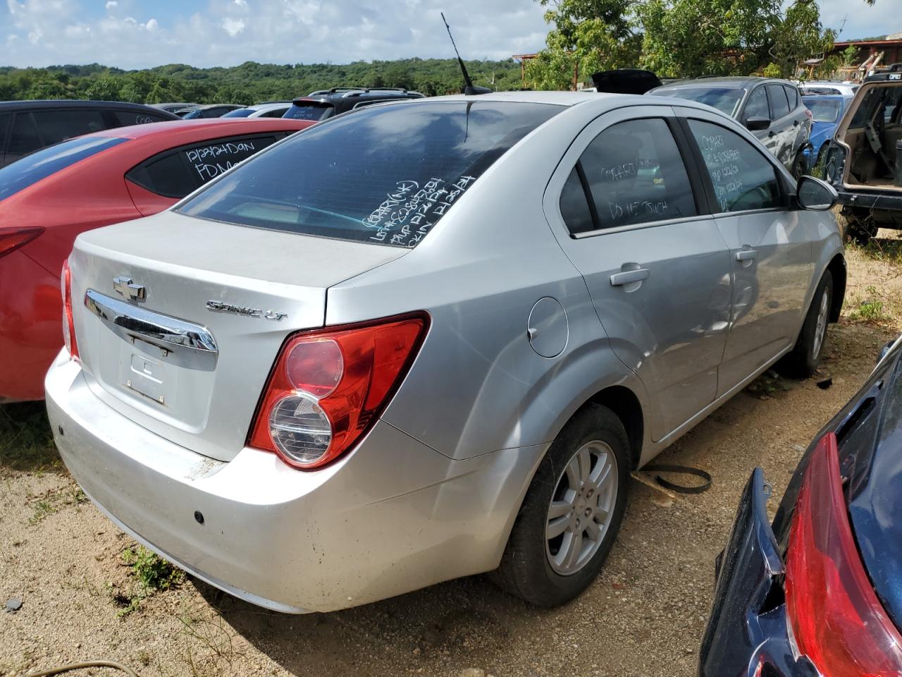 2012 Chevrolet Sonic VIN 1G1JC5SH7C4136384 Copart auction photo, front end / side damage thumbnail 3