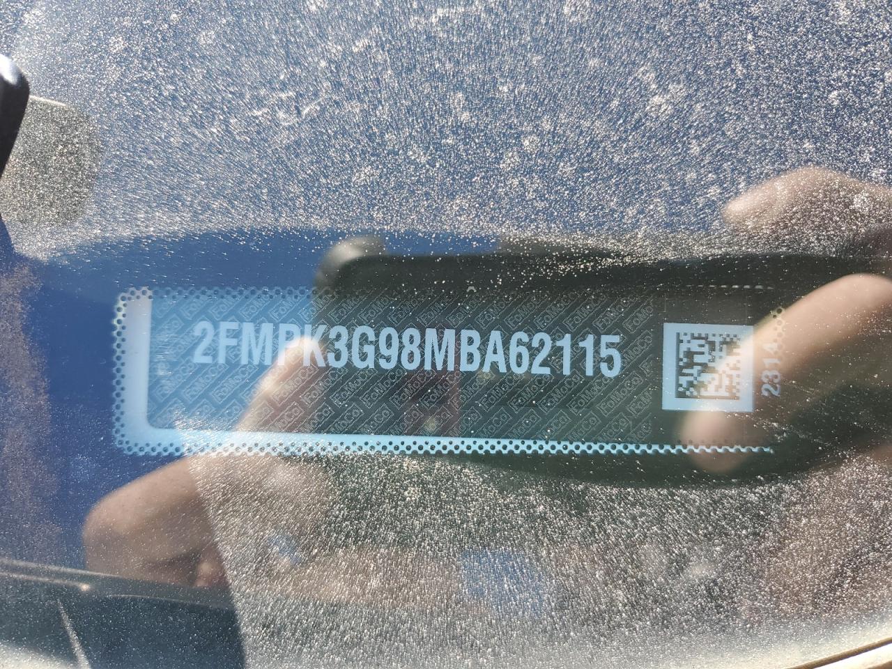 2021 Ford Edge VIN 2FMPK3G98MBA62115 Copart auction photo, rear end / side damage thumbnail 16