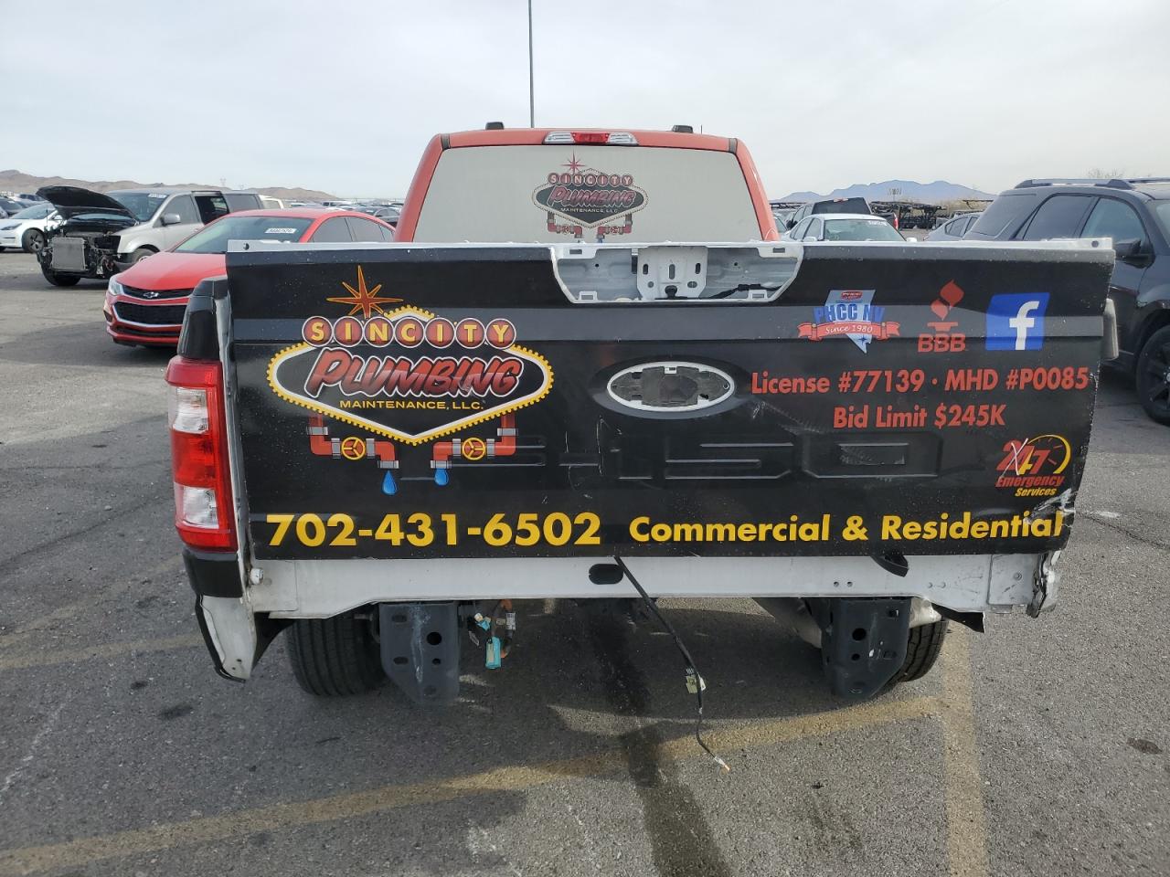 2021 Ford F-150 VIN 1FTMF1CB3MKE89393 Copart auction photo, rear end / front end damage thumbnail 6