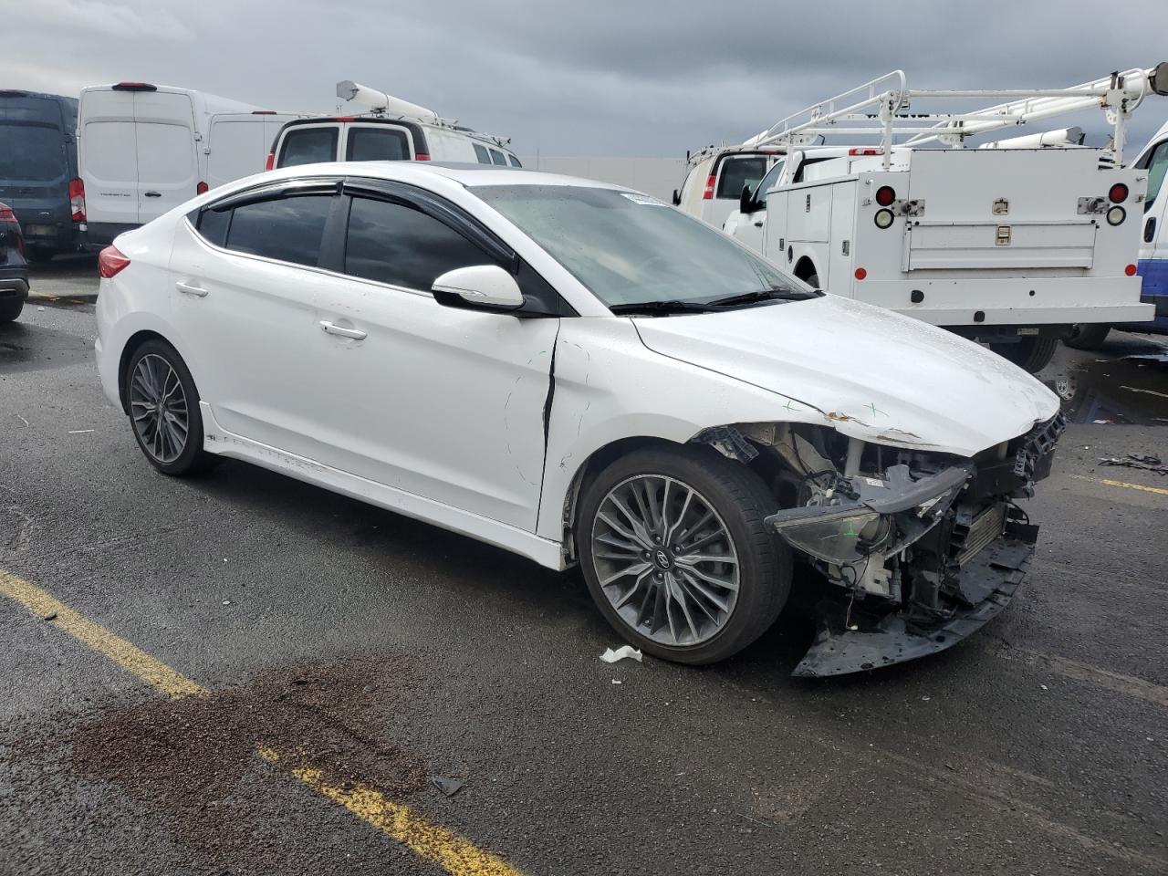 2018 Hyundai Elantra VIN KMHD04LB0JU533865 Copart auction photo, front end damage thumbnail 4