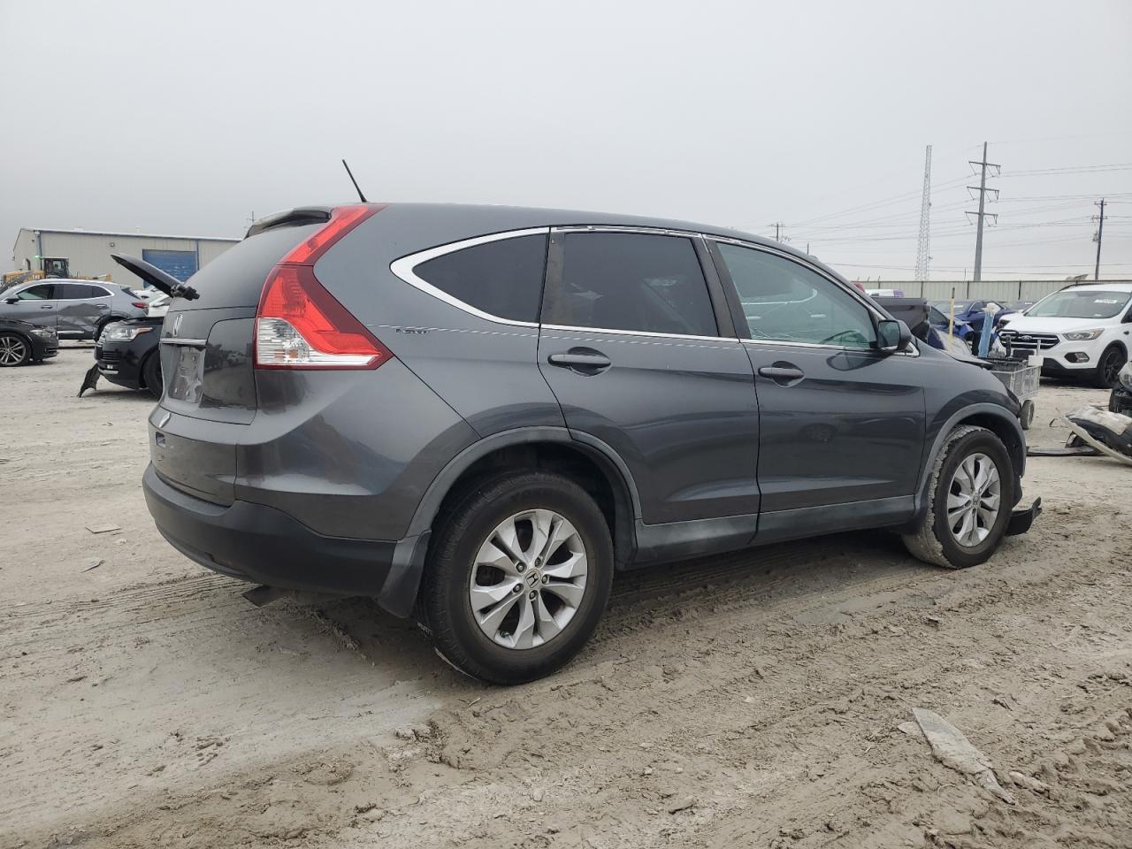 2013 Honda CR-V VIN 2HKRM3H52DH504491 Copart auction photo, front end / side damage thumbnail 3