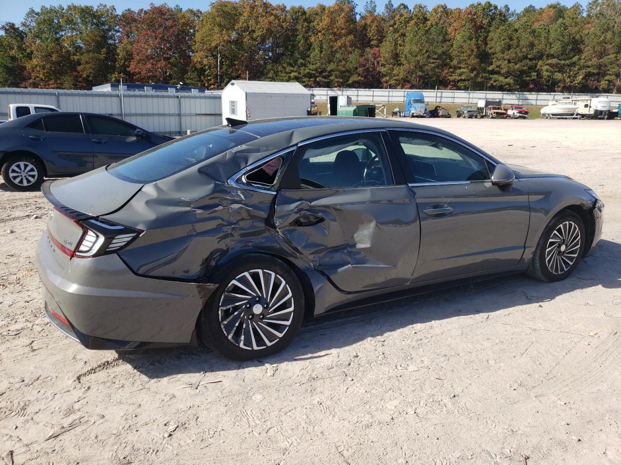 2022 Hyundai Sonata VIN KMHL54JJ7NA049089 Copart auction photo, side / undercarriage damage thumbnail 3
