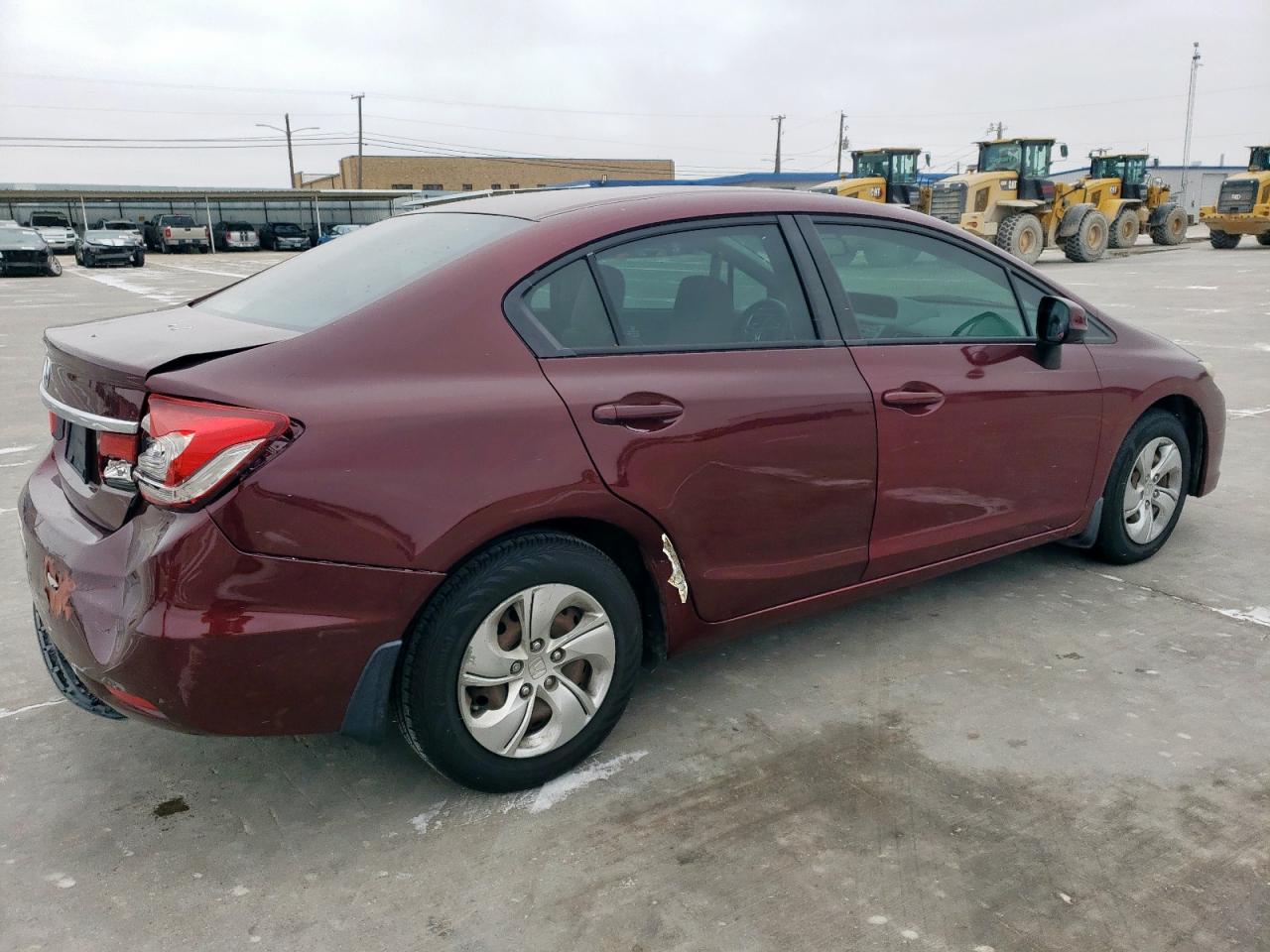 2013 Honda Civic VIN 2HGFB2F51DH556940 Copart auction photo, rear end damage thumbnail 3