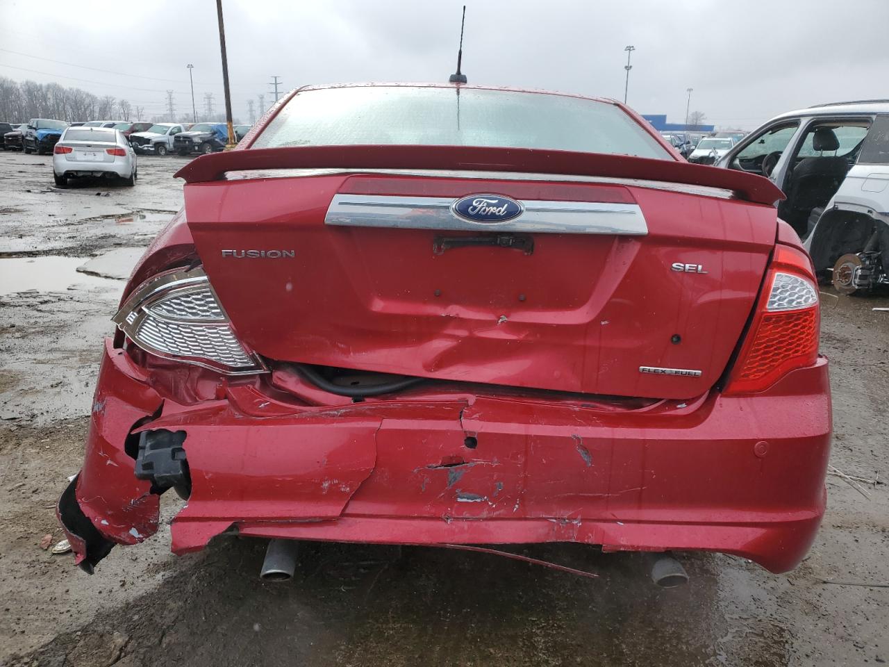 2012 Ford Fusion VIN 3FAHP0JG3CR165609 Copart auction photo, rear end damage thumbnail 6