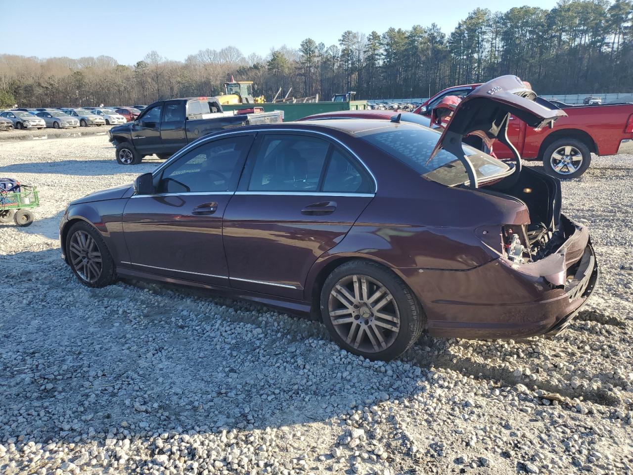 2009 Mercedes-Benz C-klasse VIN WDDGF54X69R062244 Copart auction photo, rear end damage thumbnail 2