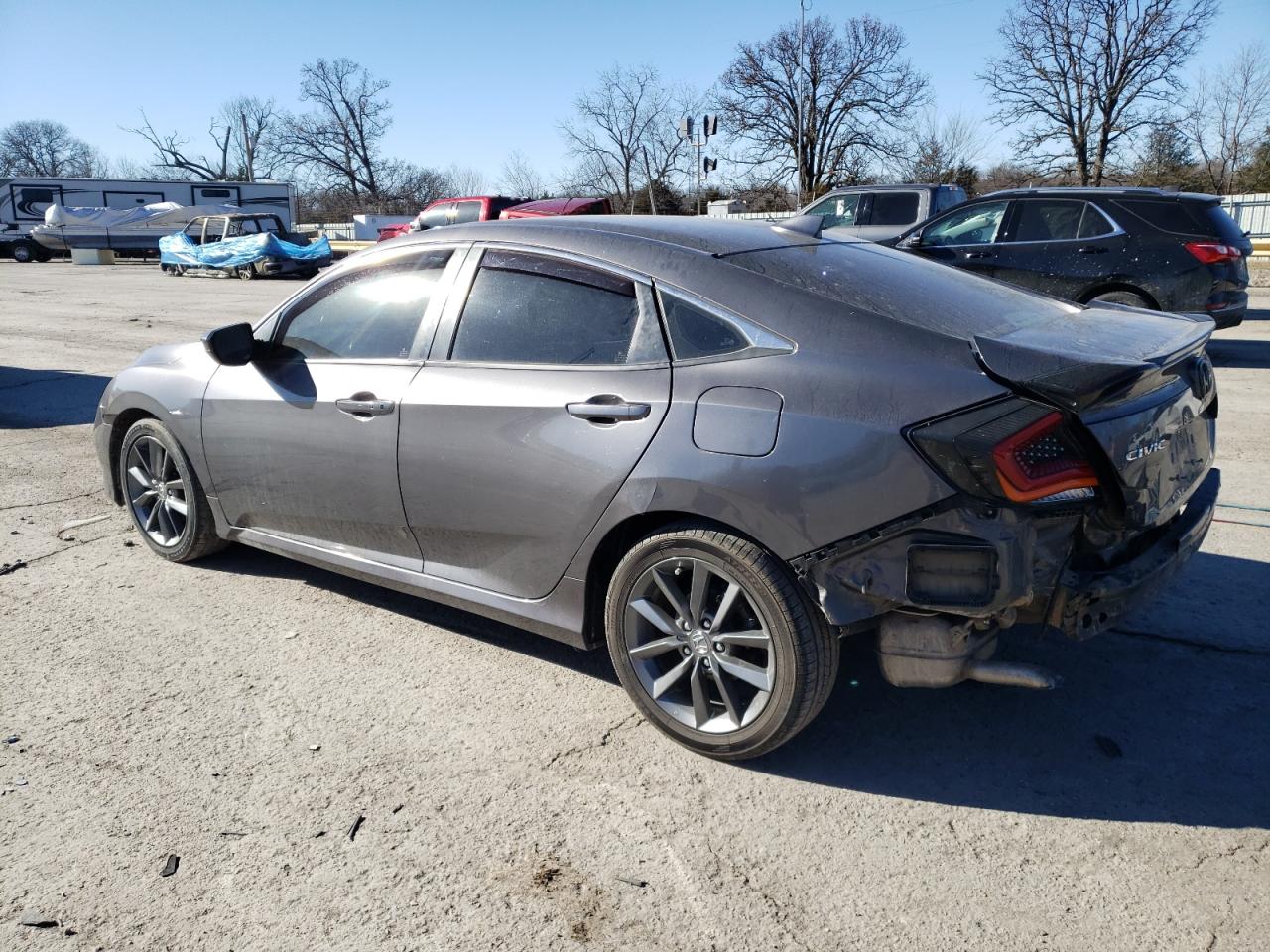 2019 Honda Civic VIN JHMFC1F35KX013232 Copart auction photo, rear end / hail damage thumbnail 2