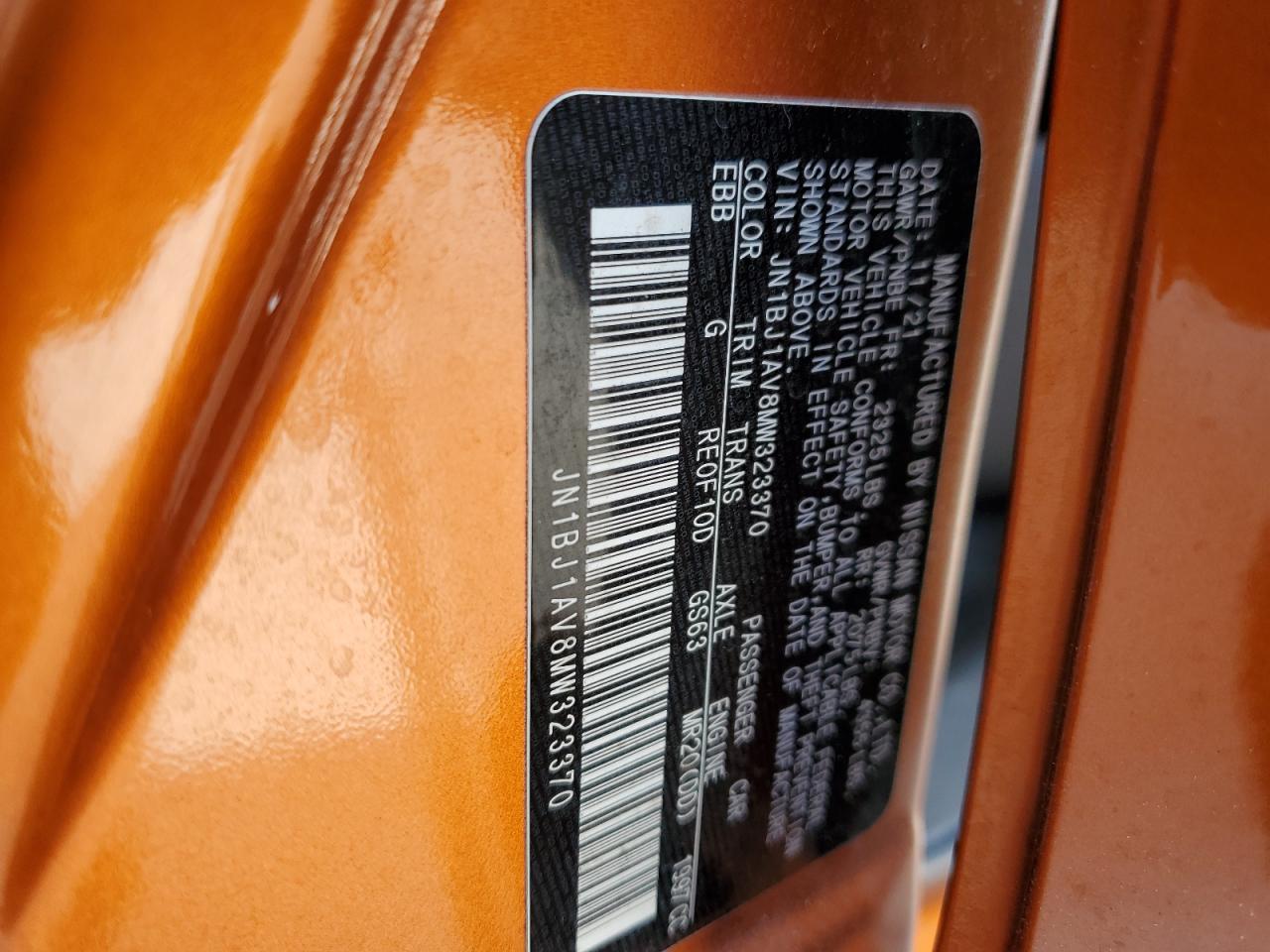 2021 Nissan Rogue VIN JN1BJ1AV8MW323370 Copart auction photo, rear end damage thumbnail 13