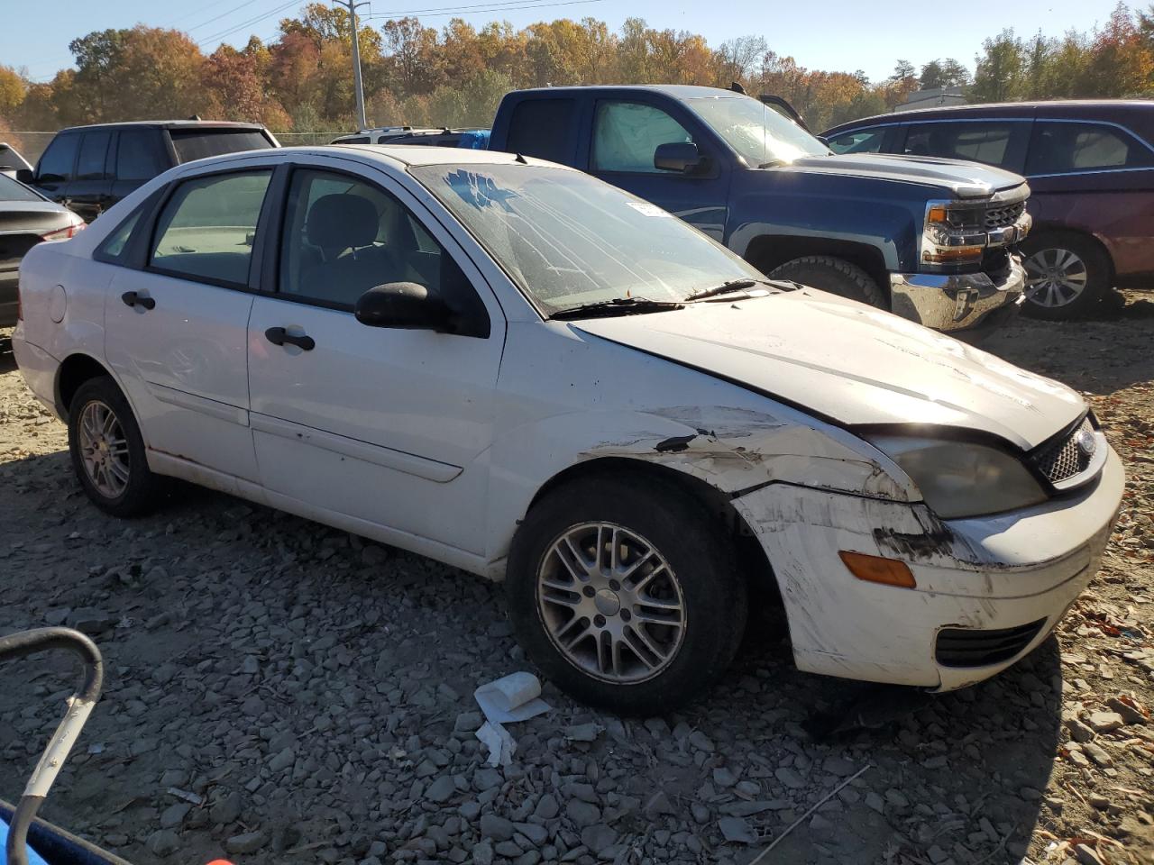 2007 Ford Focus VIN 1FAFP34N17W279419 Copart auction photo, front end damage thumbnail 4