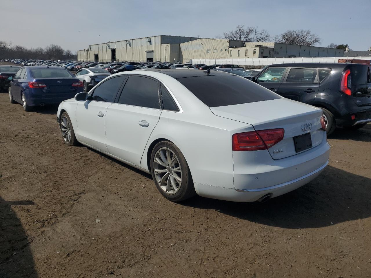2014 Audi A8 VIN WAURGAFD5EN007438 Copart auction photo, front end damage thumbnail 2