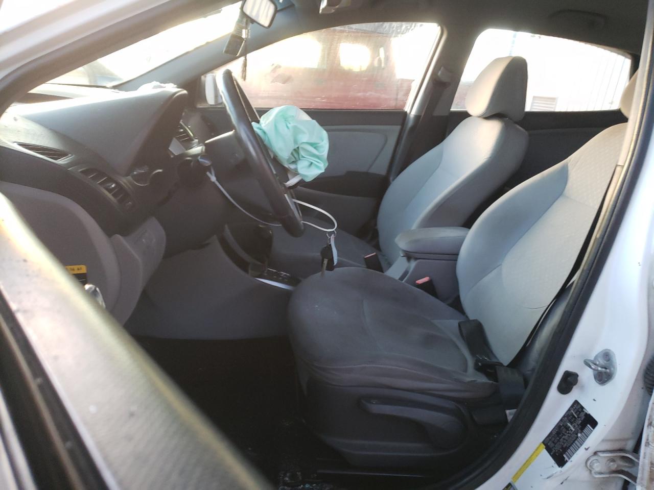 2013 Hyundai Accent VIN KMHCU5AE4DU107314 Copart auction photo, front end / side damage thumbnail 7