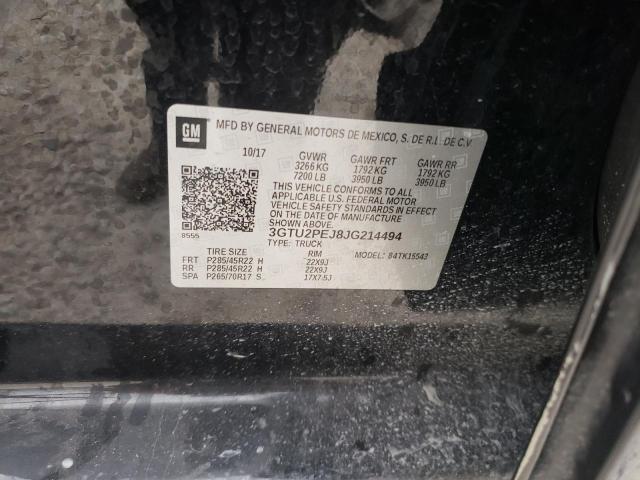 2018 GMC Sierra VIN 3GTU2PEJ8JG214494 Copart auction photo, front end damage thumbnail 12