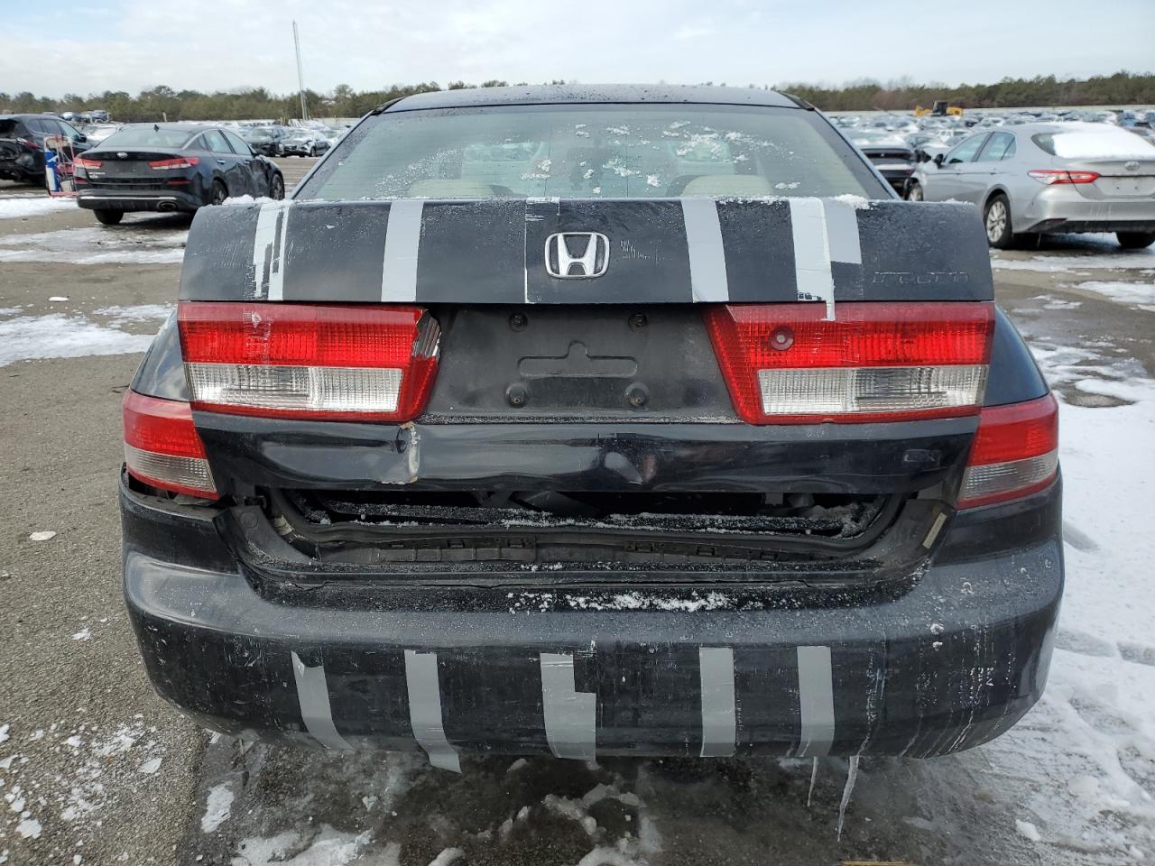 2004 Honda Accord VIN 1HGCM56634A009710 Copart auction photo, rear end / mechanical damage thumbnail 6