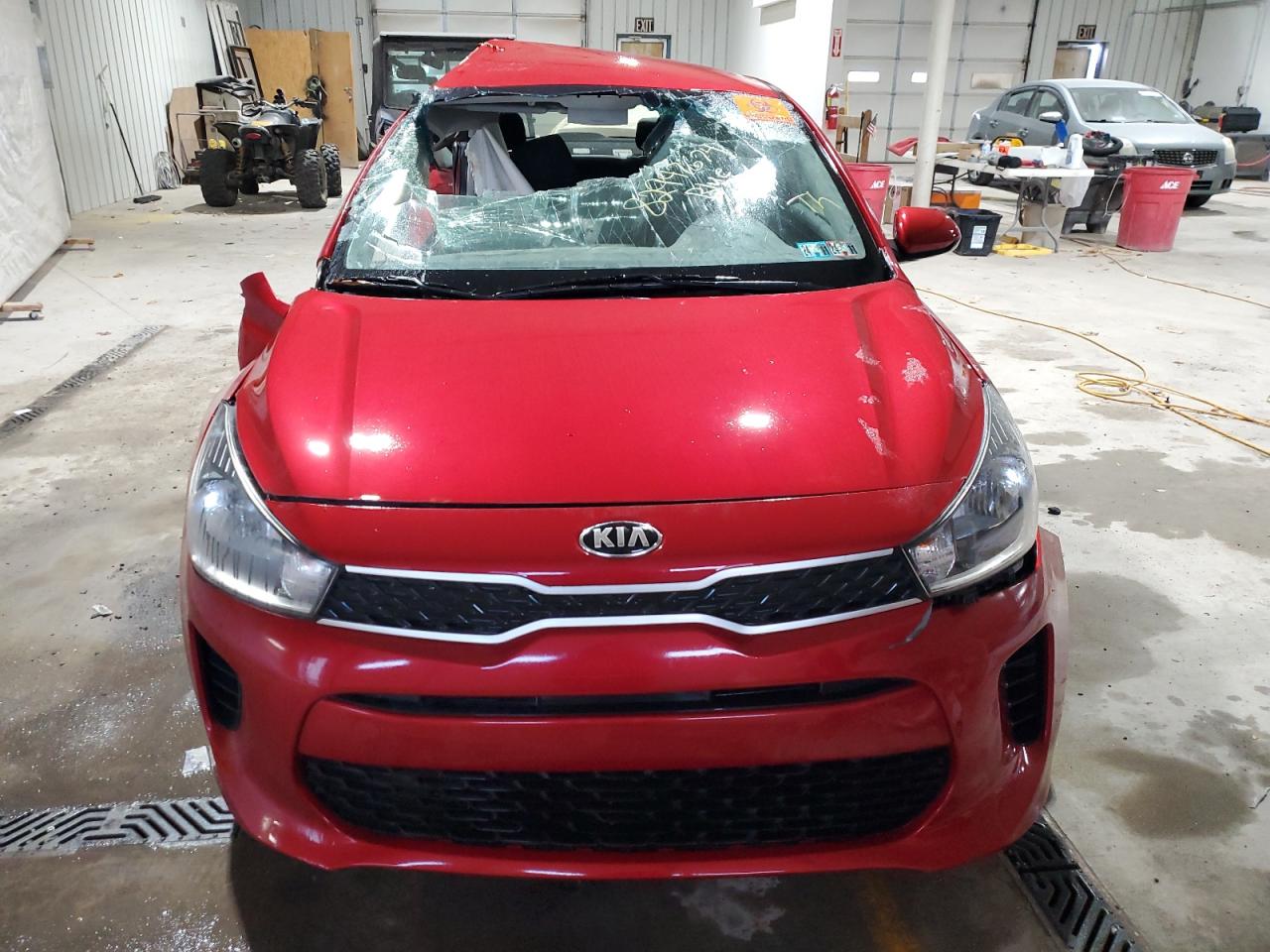 2019 KIA Rio VIN 3KPA24AB6KE217424 Copart auction photo, side / top/roof damage thumbnail 5