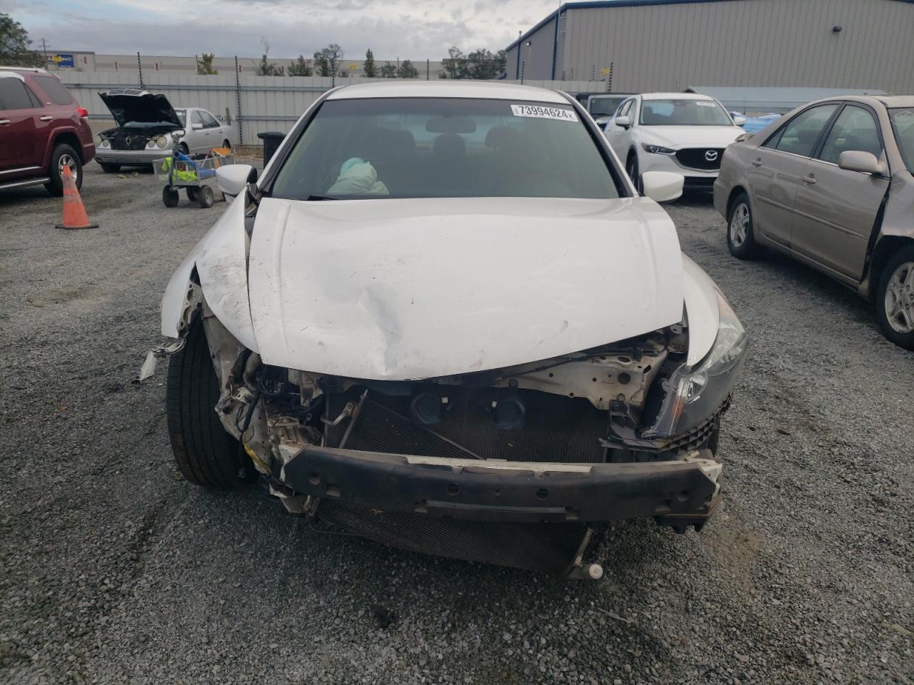 2012 Honda Accord VIN 1HGCP2F39CA020320 Copart auction photo, front end / side damage thumbnail 5