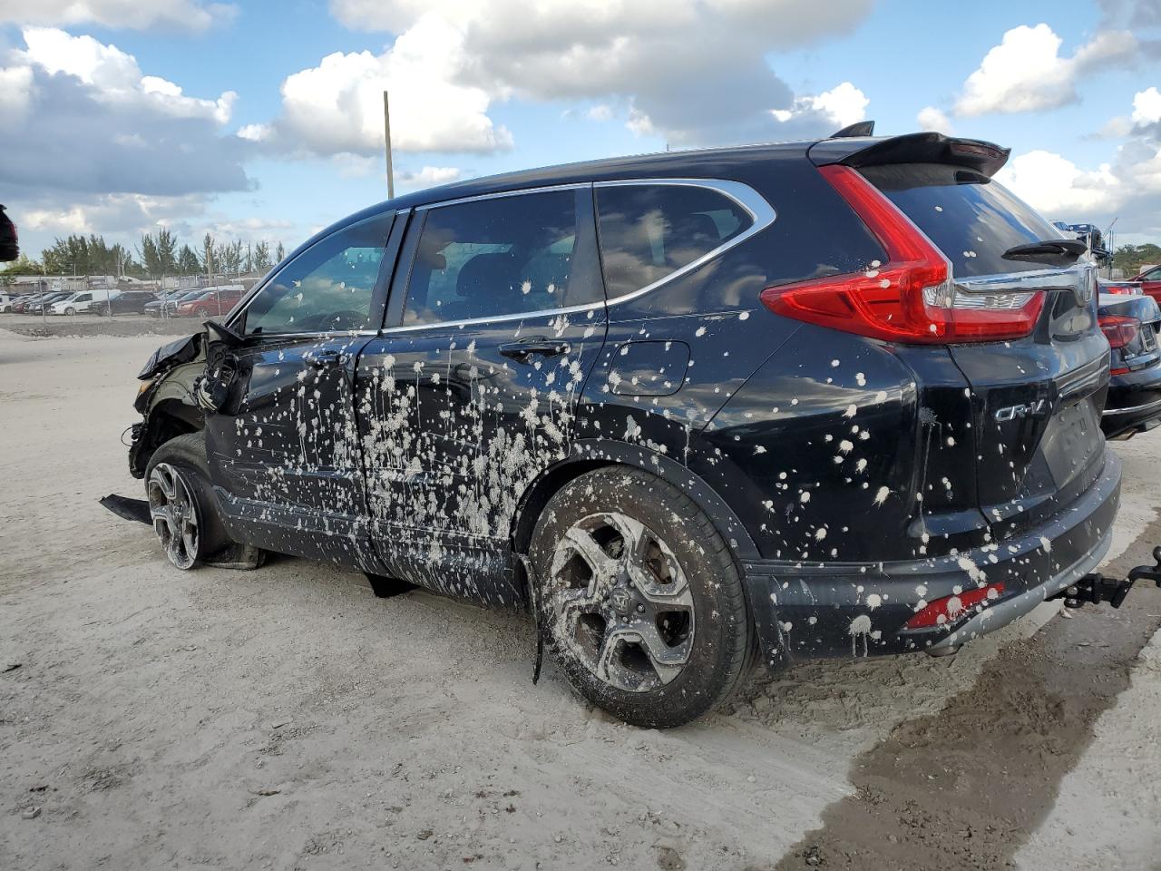 2017 Honda CR-V VIN 7FARW1H89HE012865 Copart auction photo, front end / side damage thumbnail 2