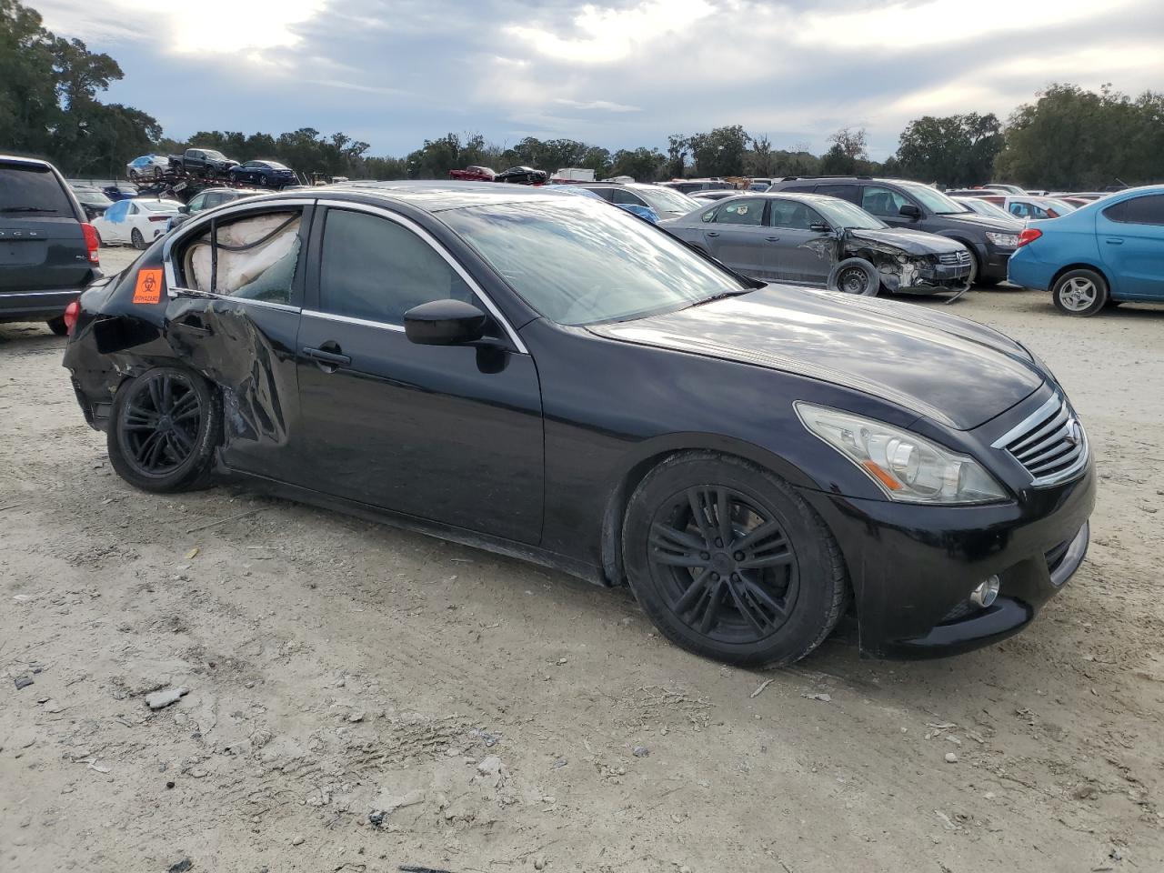 2013 Infiniti G VIN JN1CV6AP2DM720446 Copart auction photo, rear end / side damage thumbnail 4