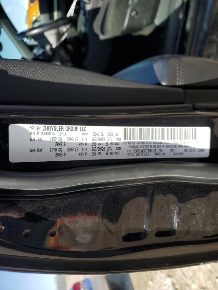 2014 Dodge Durango VIN 1C4RDJAG7EC980152 Copart auction photo, front end damage thumbnail 14
